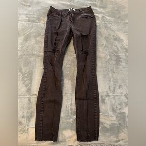 Refuge Black Distressed Skinny Jeans